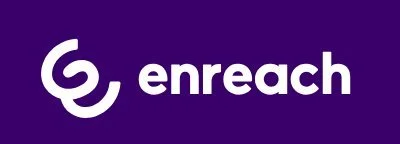 Enreach logo op een paarse achtergrond.