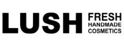 LUSH Fresh Handmade Cosmetics logo in black and white.