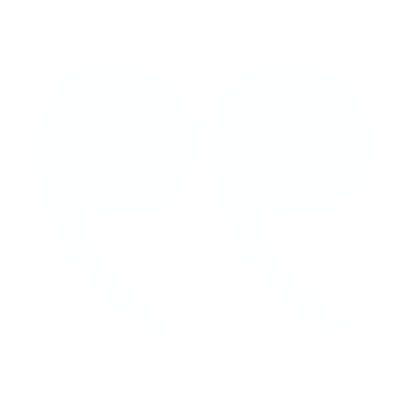 Two white quotation marks on a black background.