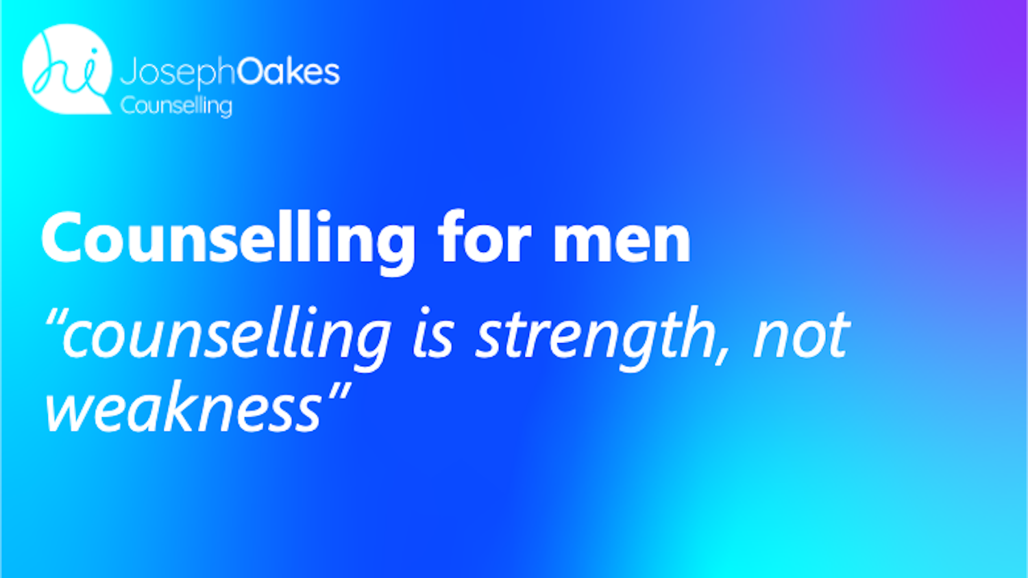 Counselling for Men: Why It Matters