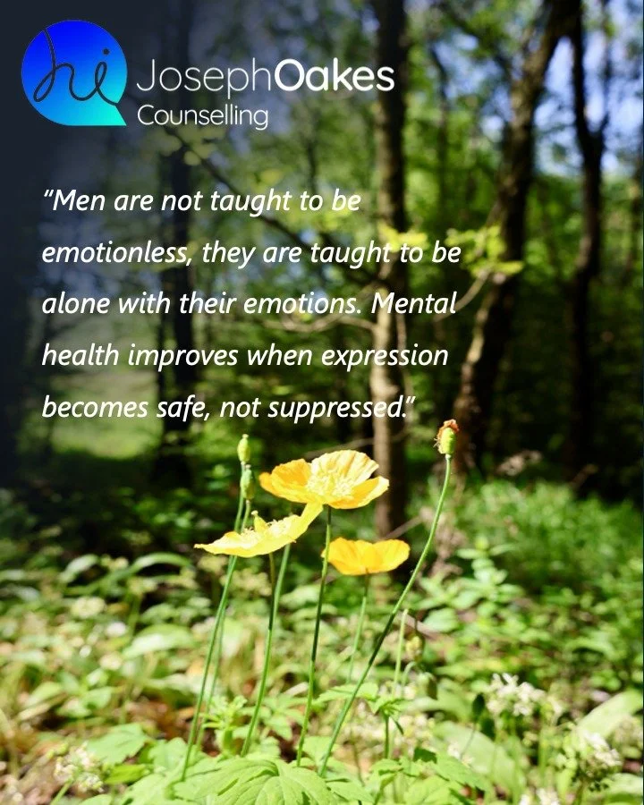 Men are often taught to stay silent with what they feel, but silence doesn&rsquo;t equal strength. Real emotional strength comes from having a safe space where thoughts and feelings can be shared without judgement. When men are supported to express w