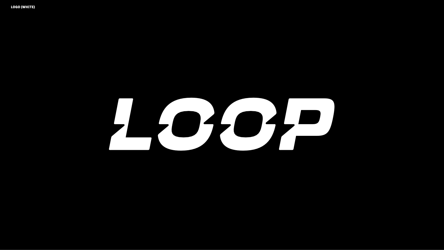 branding for loop straps logo black and white