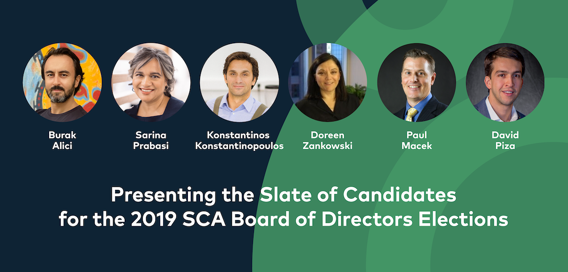Presenting Slate of Candidates for the 2019 SCA Board of Directors Elections