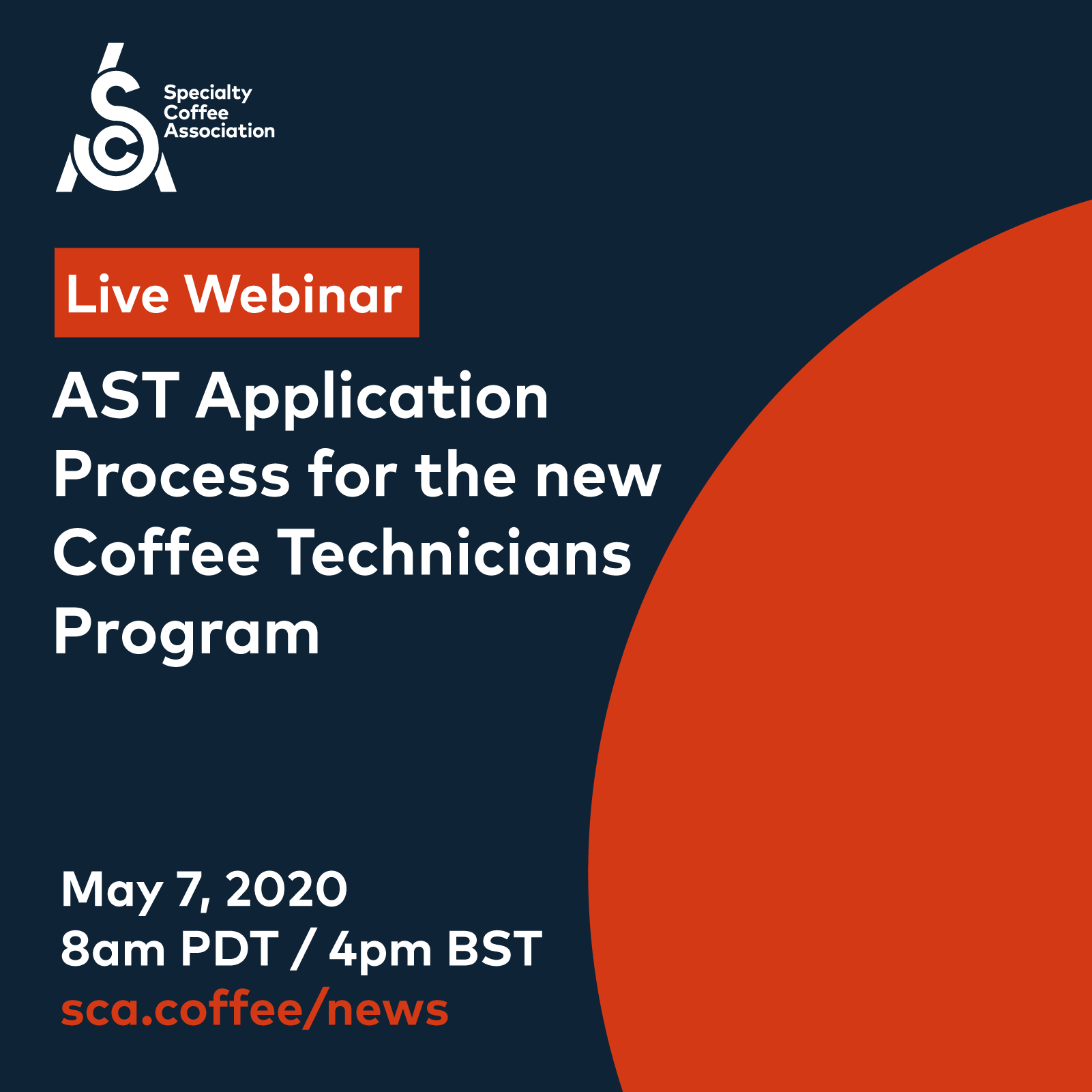 May 7 Webinar: Become an Authorized SCA Trainer for the New Coffee Technicians Program