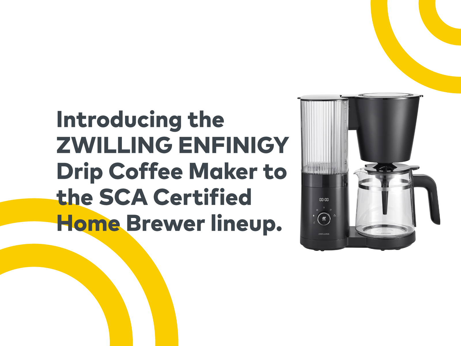 The ZWILLING ENFINIGY Drip Coffee Maker Receives the SCA Certified Home Brewer Mark