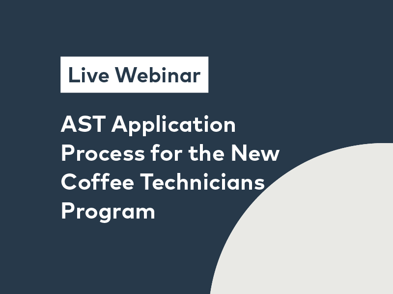 February 24 Webinar: Become an Authorized SCA Trainer for the New Coffee Technicians Program