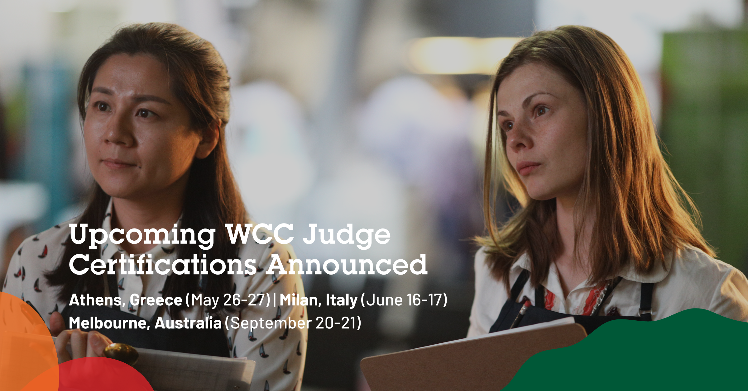 Certify as a WCC Judge in Athens, Milan, or Melbourne in 2022