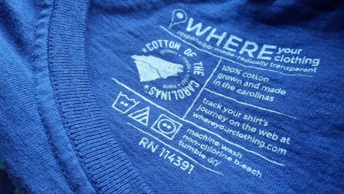 Each “Cotton of the Carolinas” T-shirt offers its owner the ability to track its unique transportation footprint.