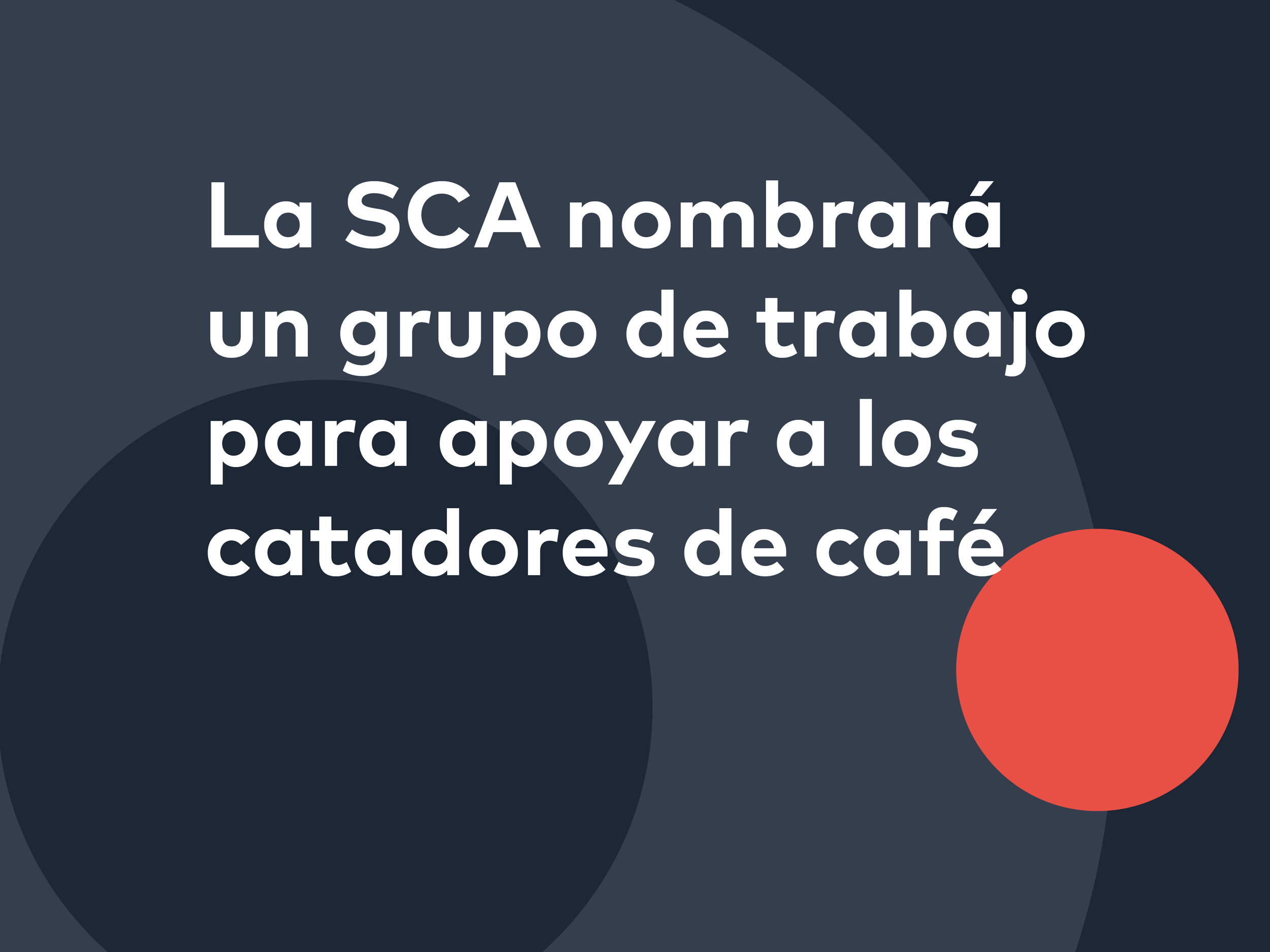 La SCA nombrará un grupo de trabajo para apoyar a los catadores de café
