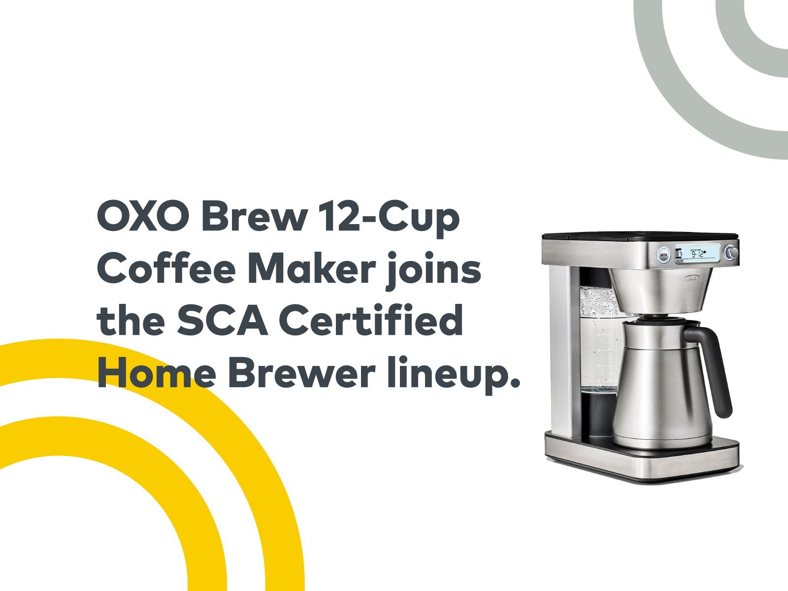 New SCA Certified Home Brewer: OXO® Brew 12-Cup Coffee Maker with Podless Single-Serve Function