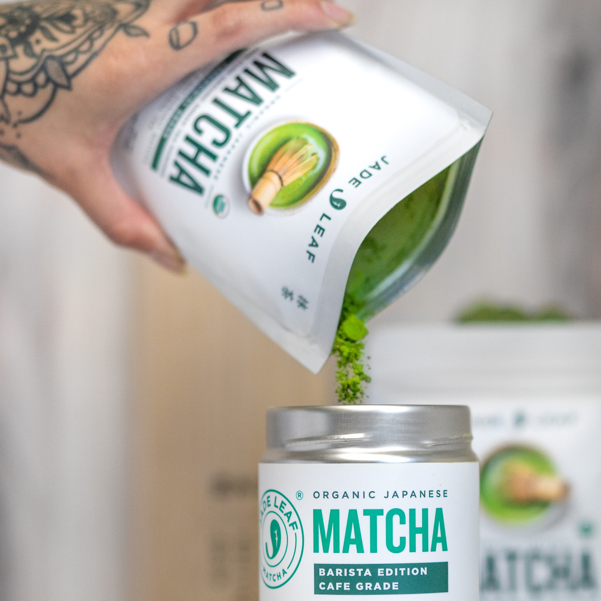matcha pouring into tin.jpg