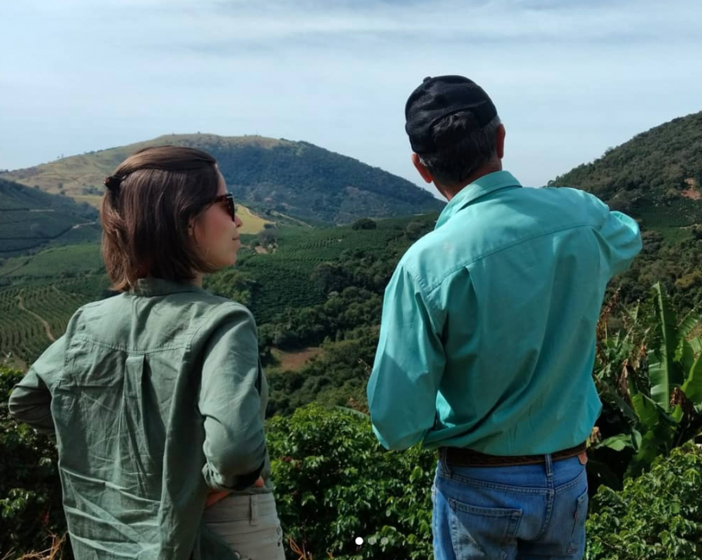 The author, Michaela Tomchek, onsite in Brazil, conducting an interview.