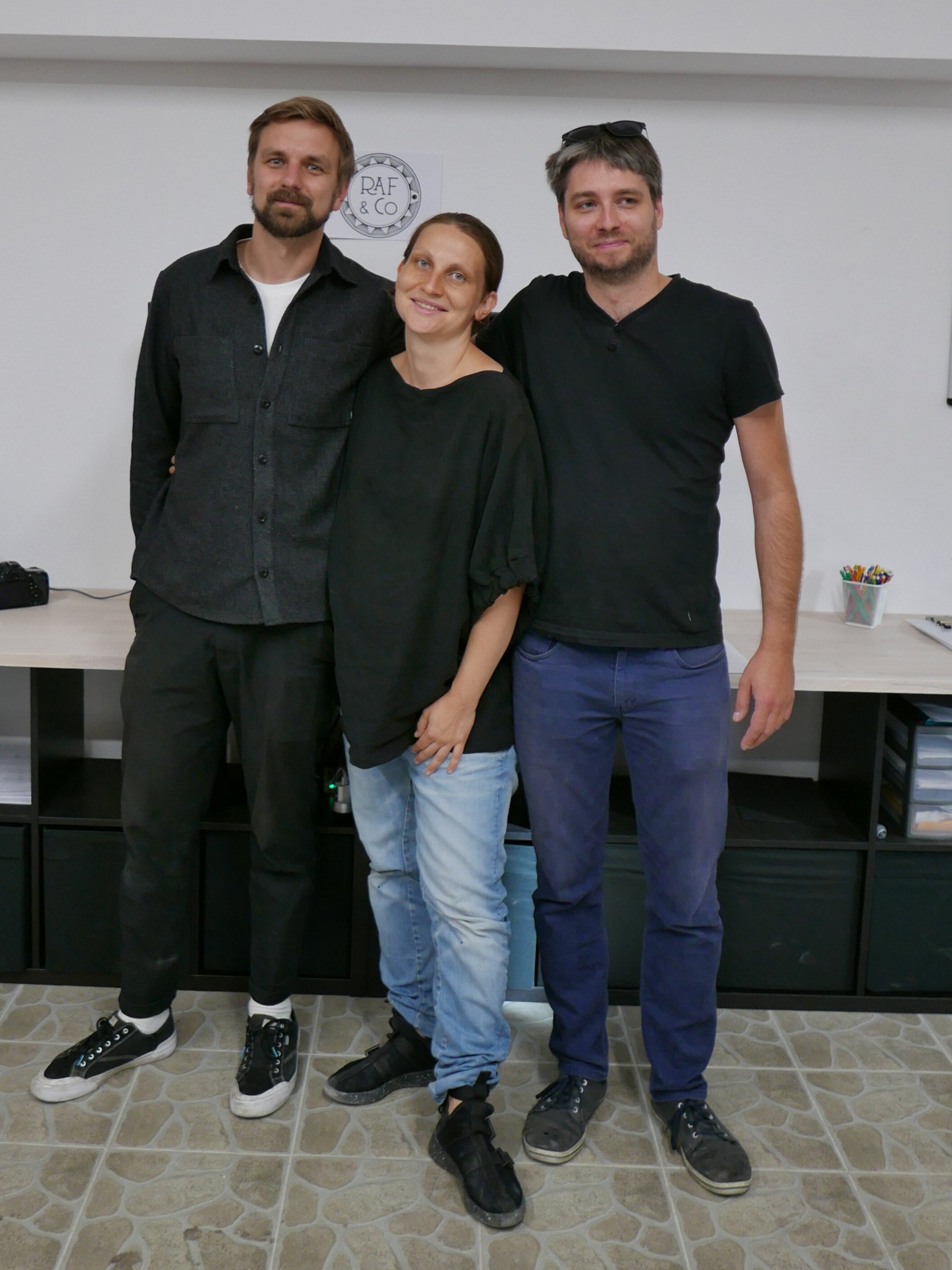 Raf &amp; Co Team (L to R) Raf Mlodziannowski, Jane Laszkiewicz, and Stefan Waliszewski