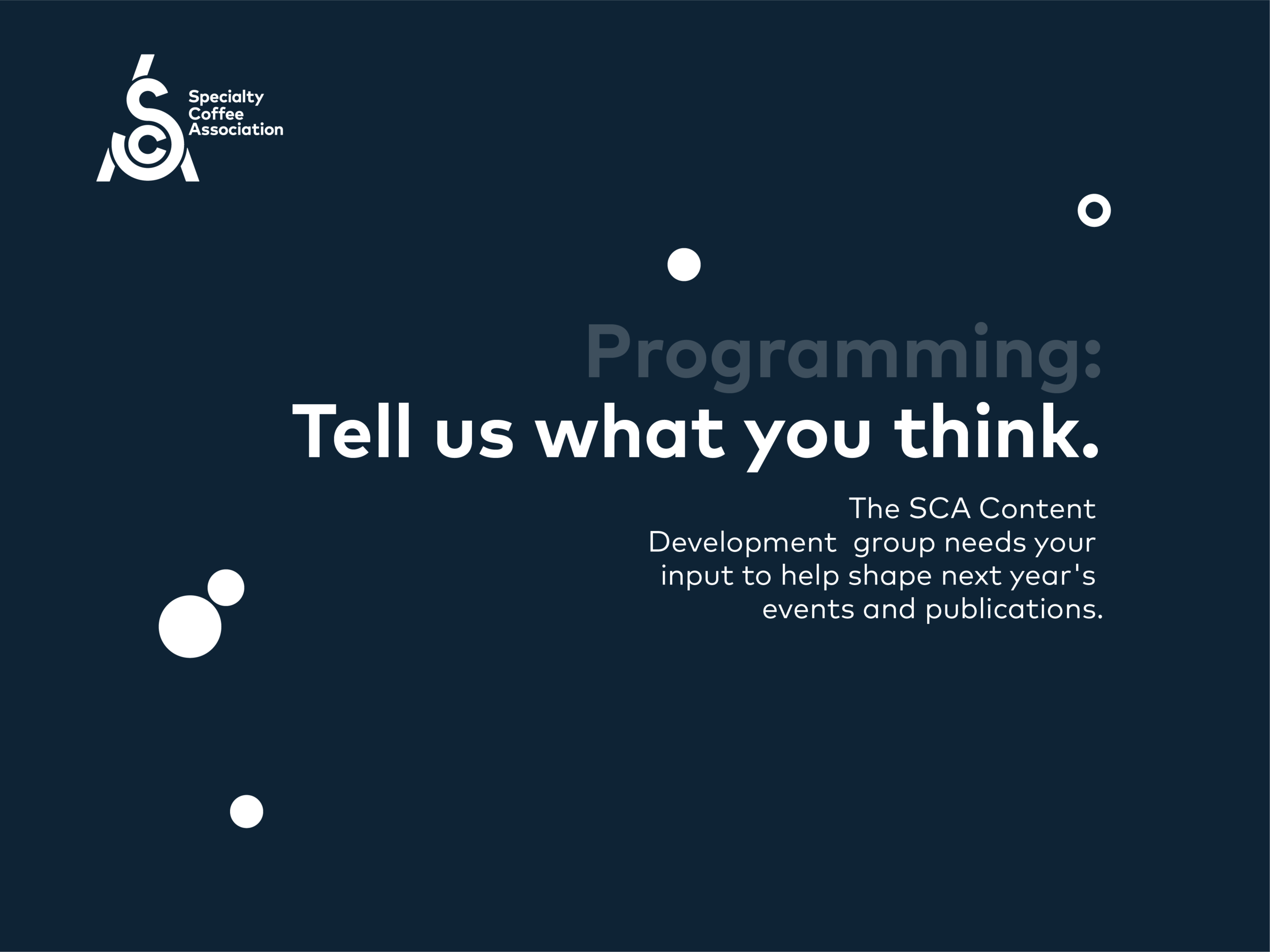 Programming: 2022 Content Generation Survey
