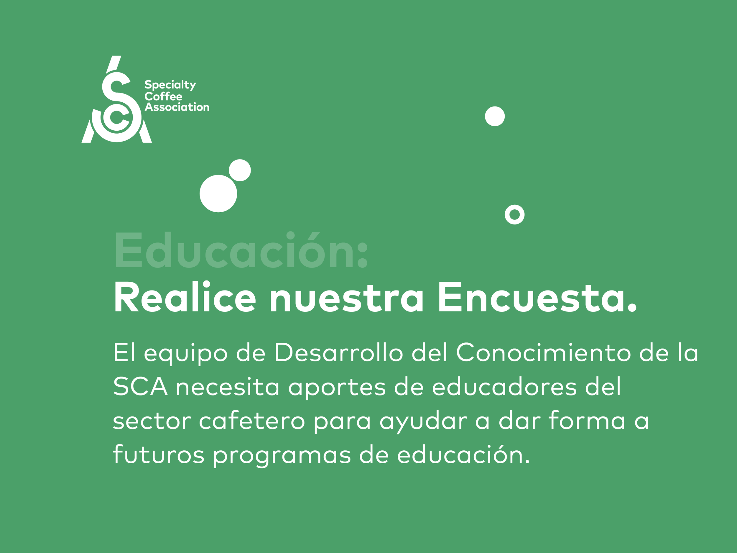 Realice Nuestra Encuesta de Educación sobre Cafés de Especialidad