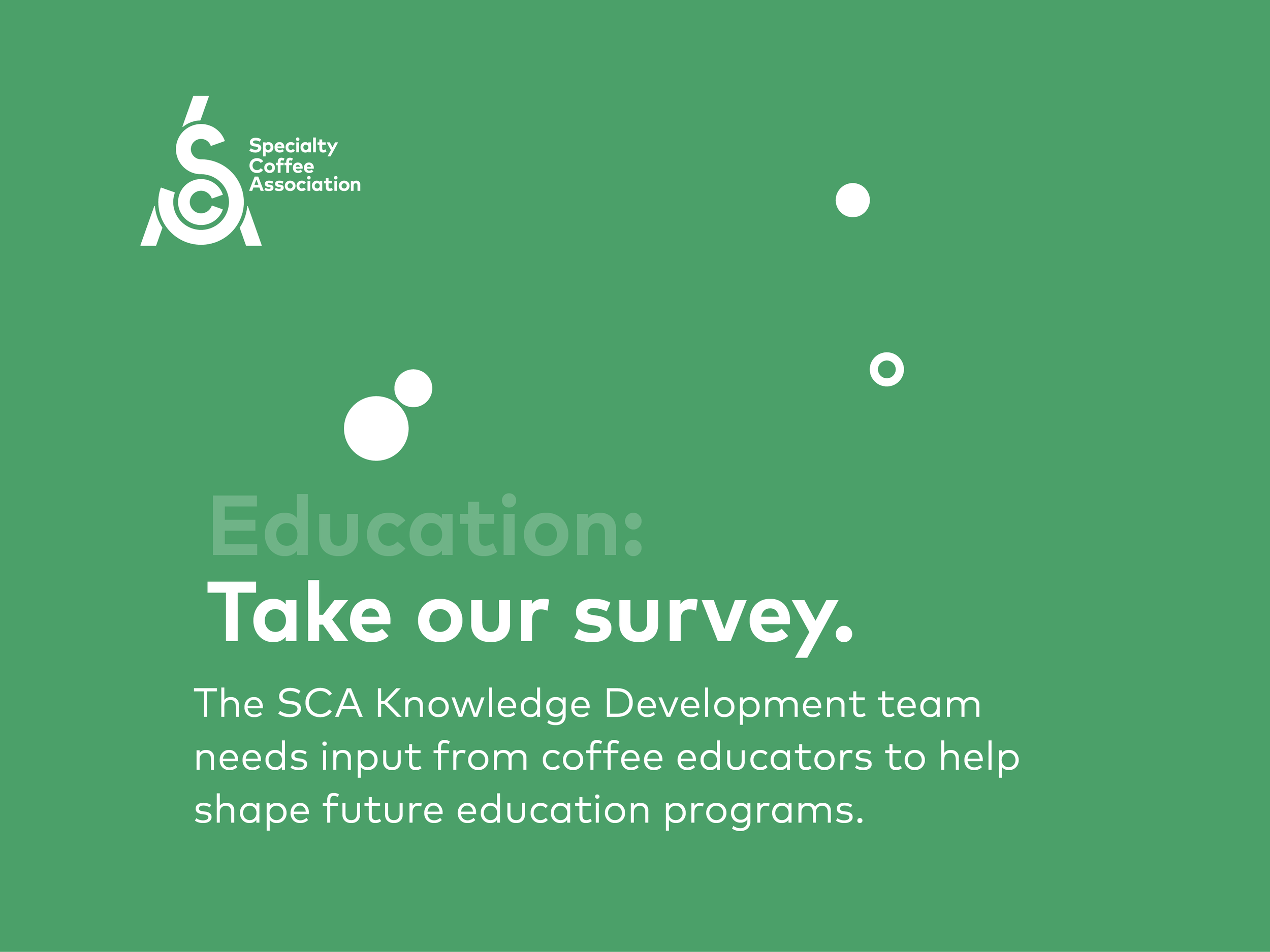 Take the 2023 Specialty Coffee Education Survey