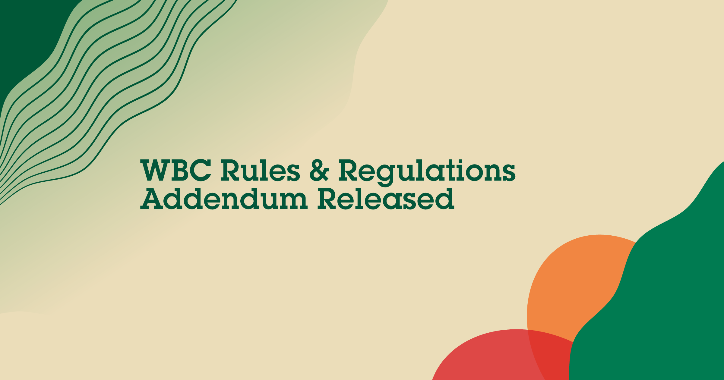 World Barista Championship Rules &amp; Regulations Addendum Released