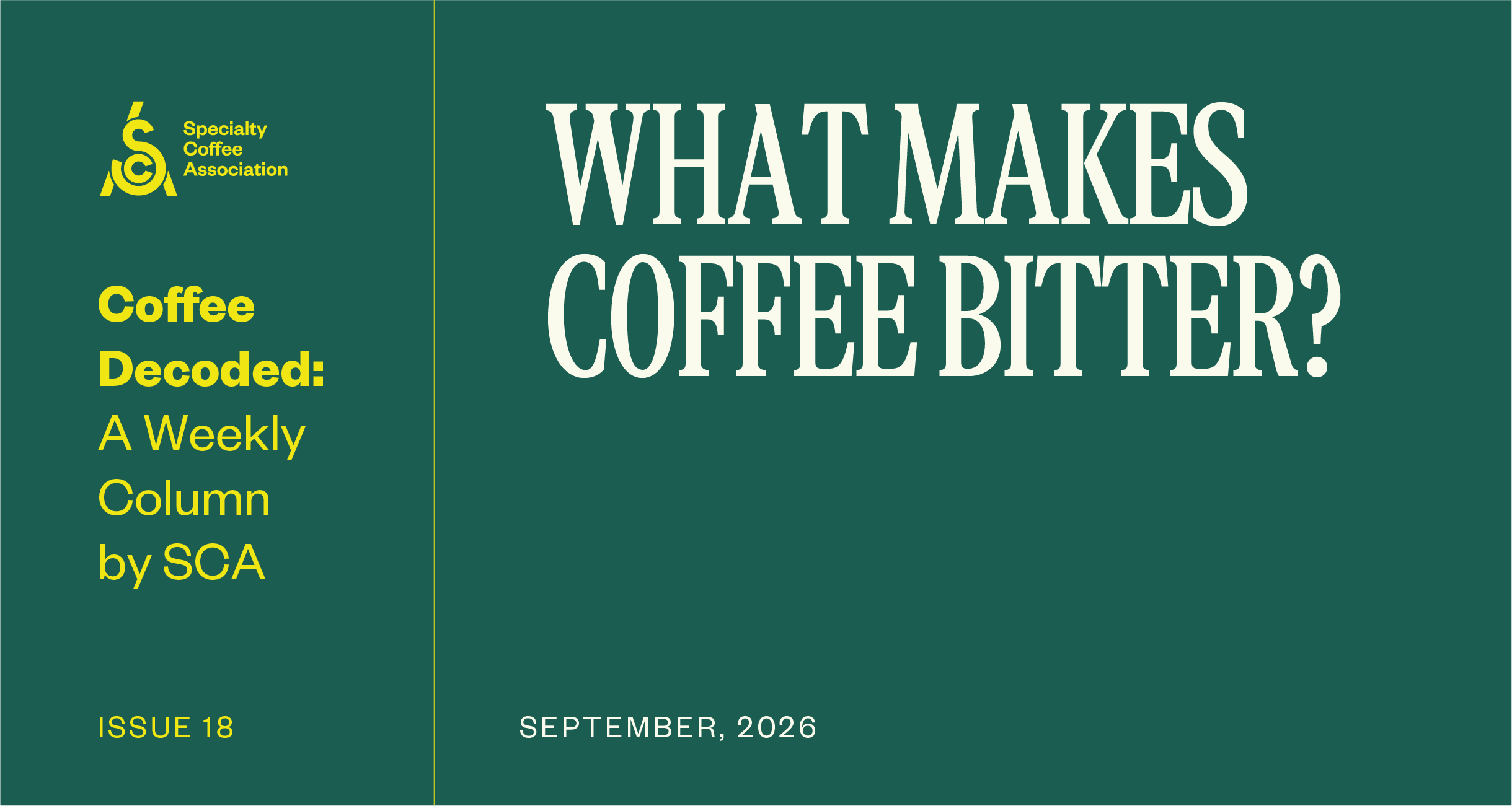 Coffee Decoded: What Makes Coffee Bitter?