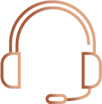Outline of a headset with a microphone