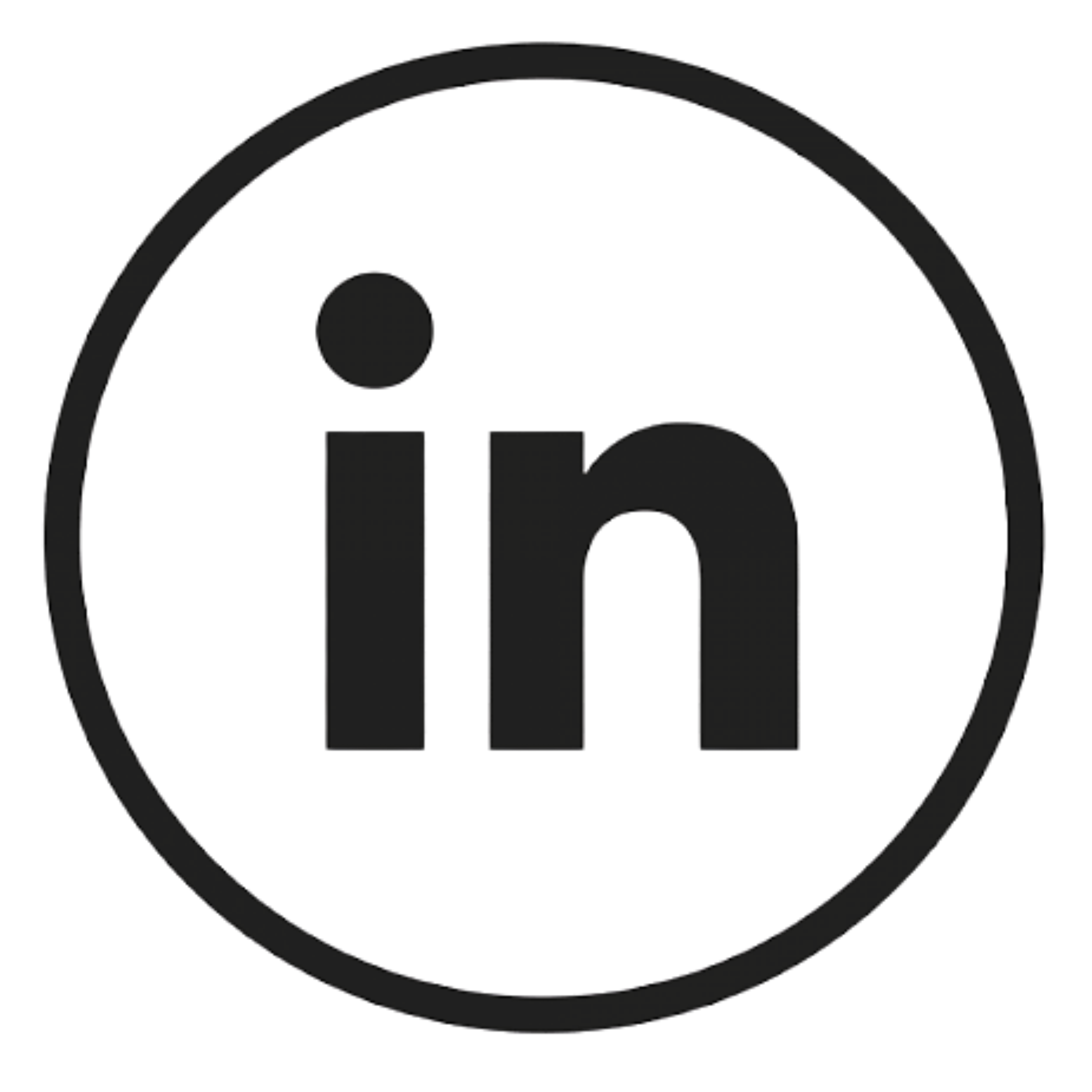 Black and white LinkedIn logo