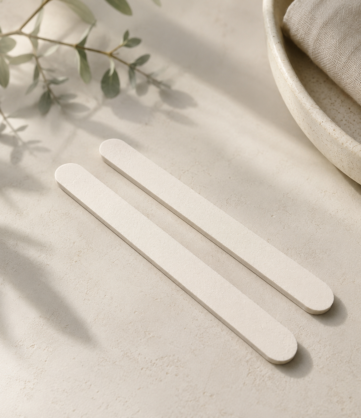 White Nail Files – 80/80 Grit | 7" × 3/4"