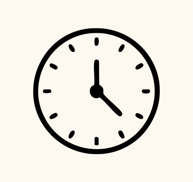 Clock showing 12:23.