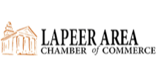 Lapeer Area Chamber of Commerce logo with a stylized building icon