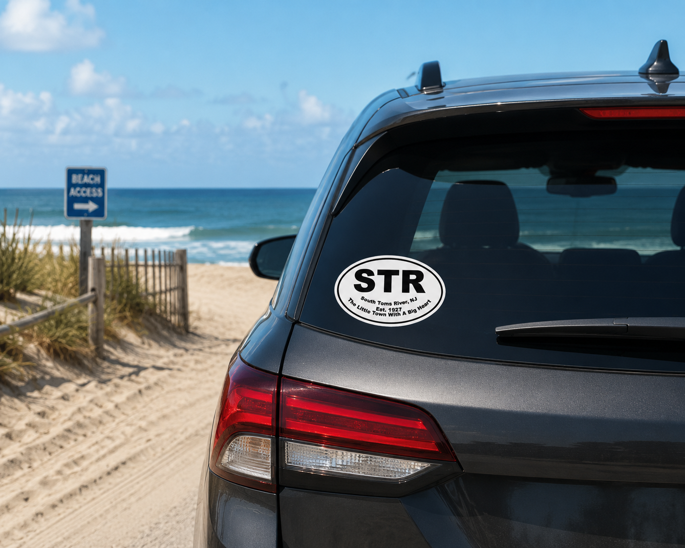 south toms river centennial sticker on car.png