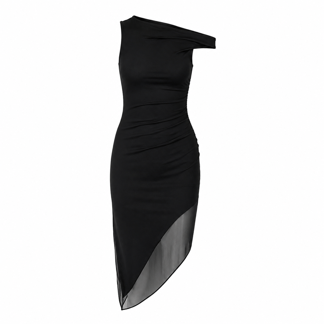 Robe Noire Asymétrique
