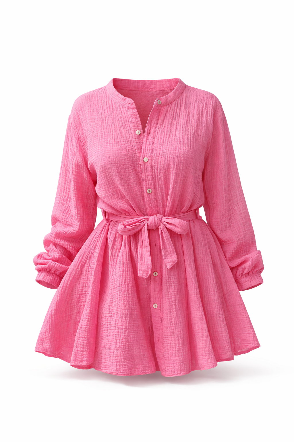 Robe en Gaze de Coton Rose