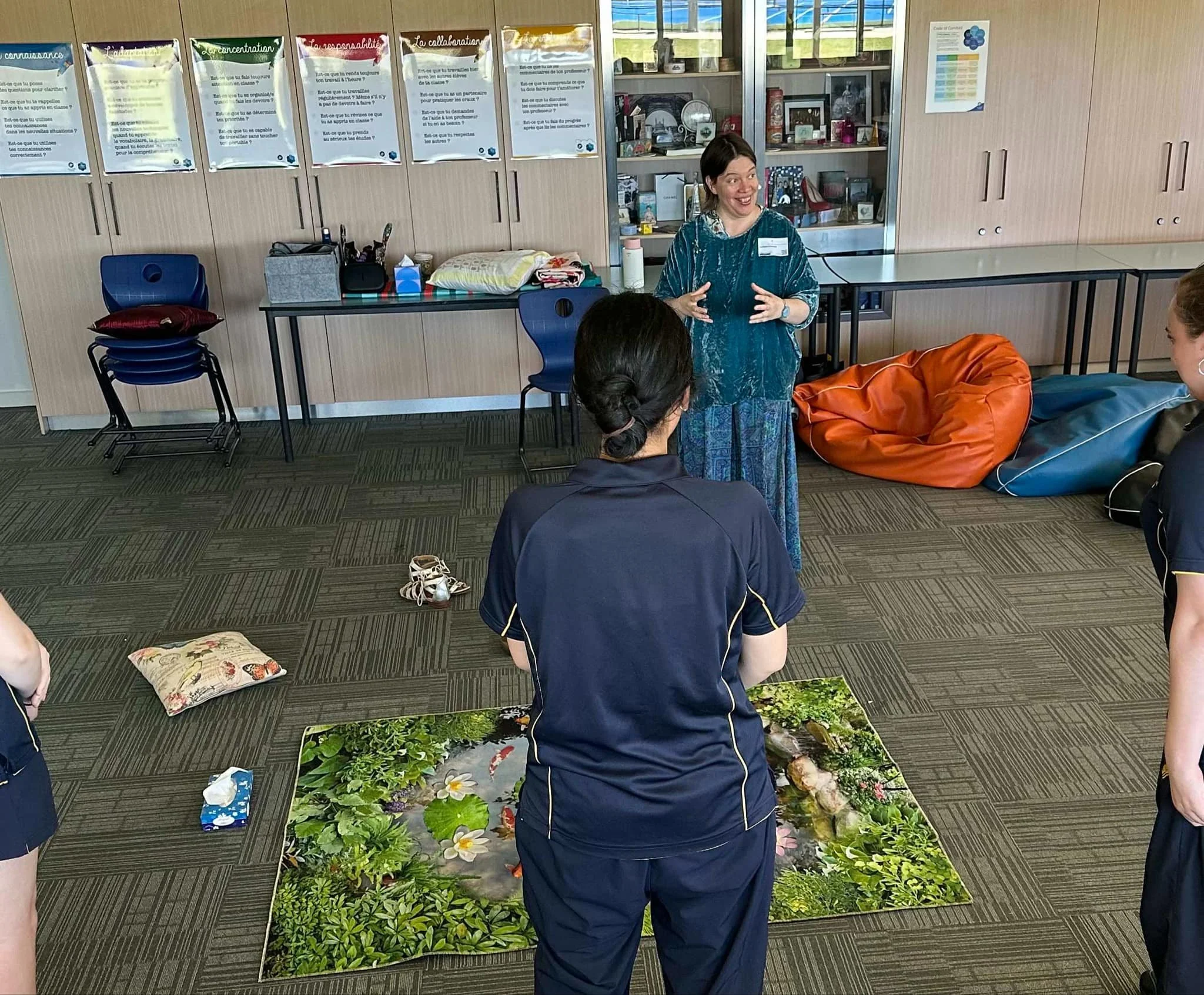 Nadia Ivanova running a Keep Cool Club in French for VCE students at Beaconhills college in 2024