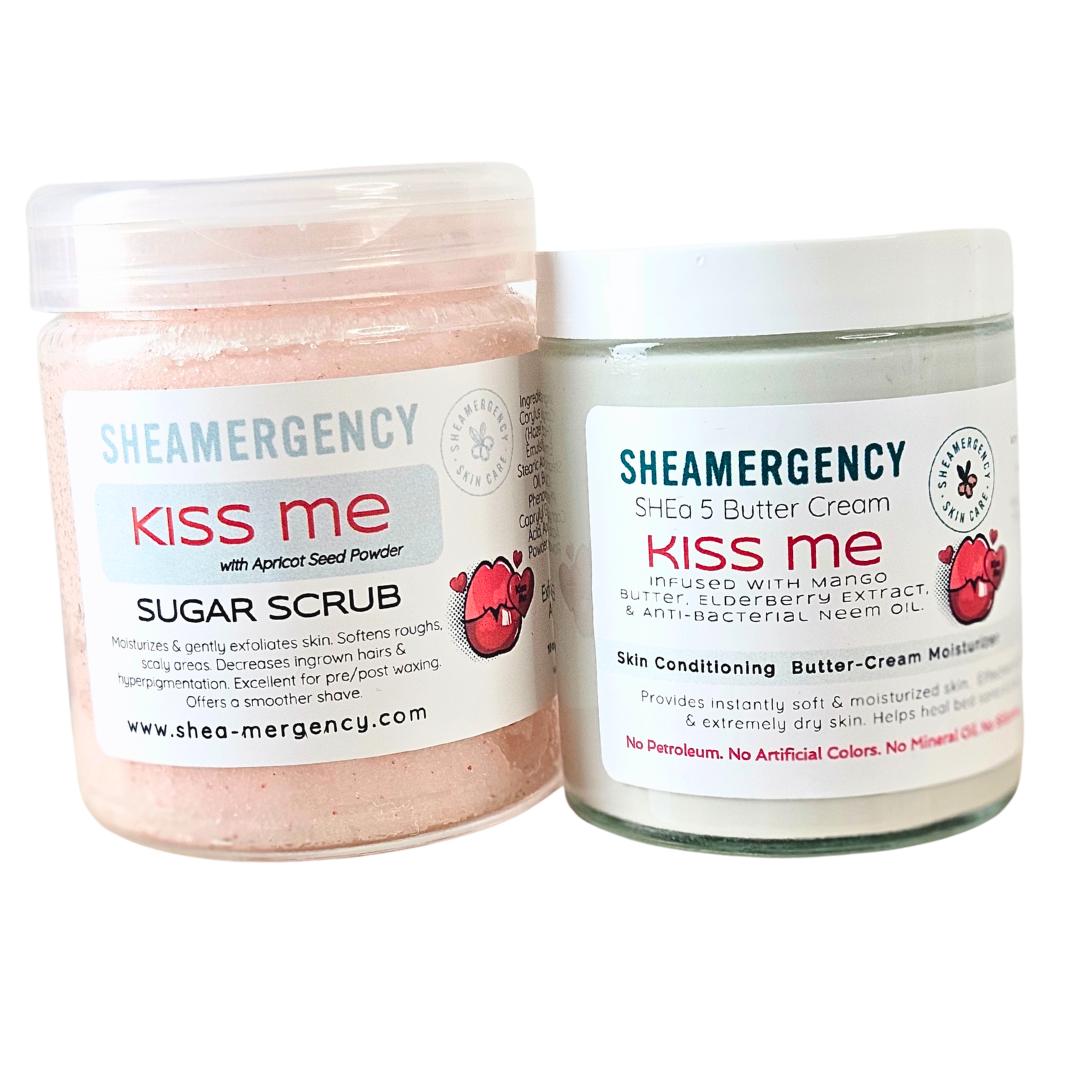 GLOW-UP Bundle [Shea 5 Butter Cream + Exfoliating Sugar Scrub]