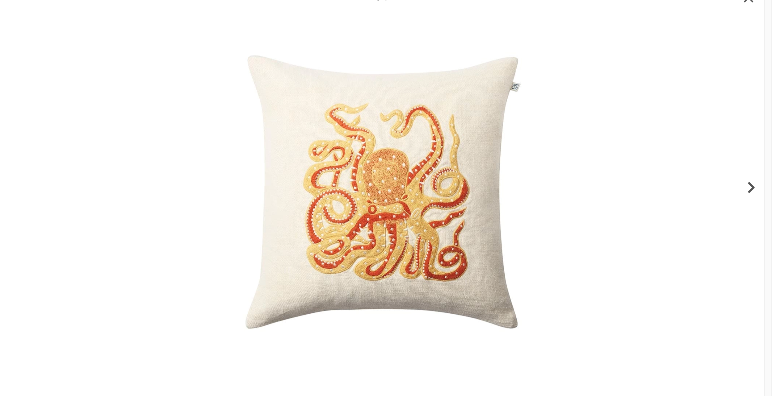 Octopus Linen Cushion Cover