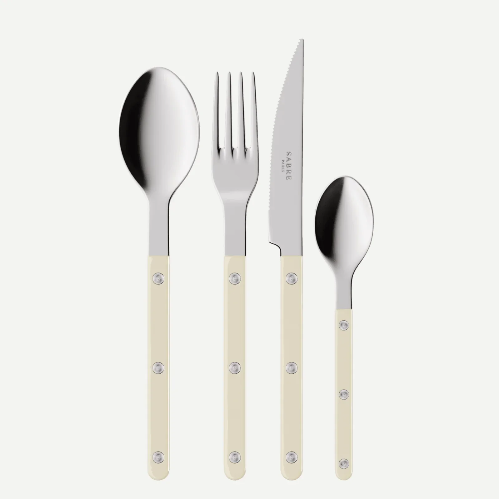 Set of 4 table cutlery - Bistrot Uni, Ivory
