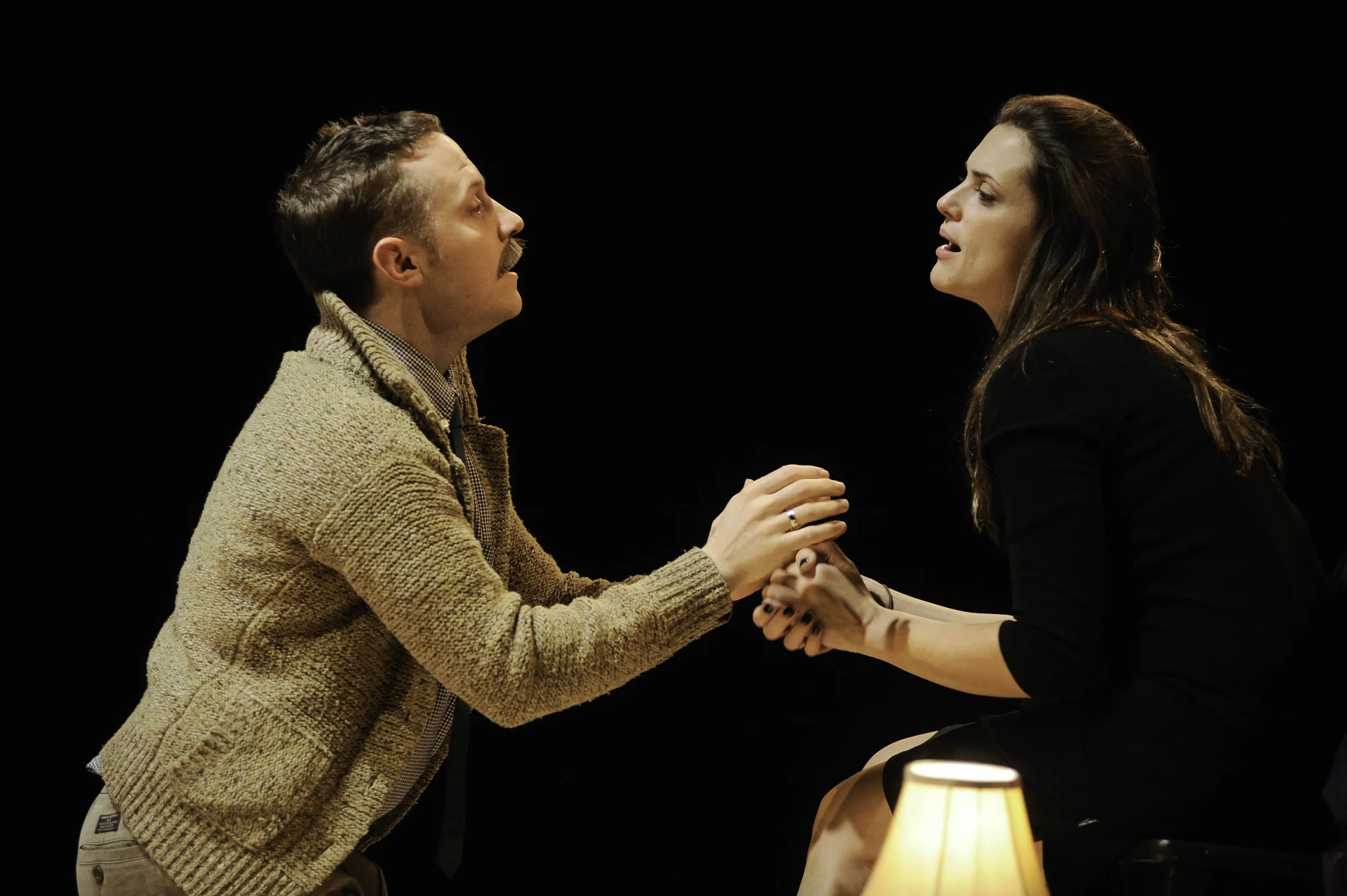 Cliff Miller and Daniela Mastropietro in The Three Sisters by Anton Chekhov,,  the Paul Schmidt translation, directed by Scott Ebersold, Columbia Stages, Schapiro Theatre, 2013