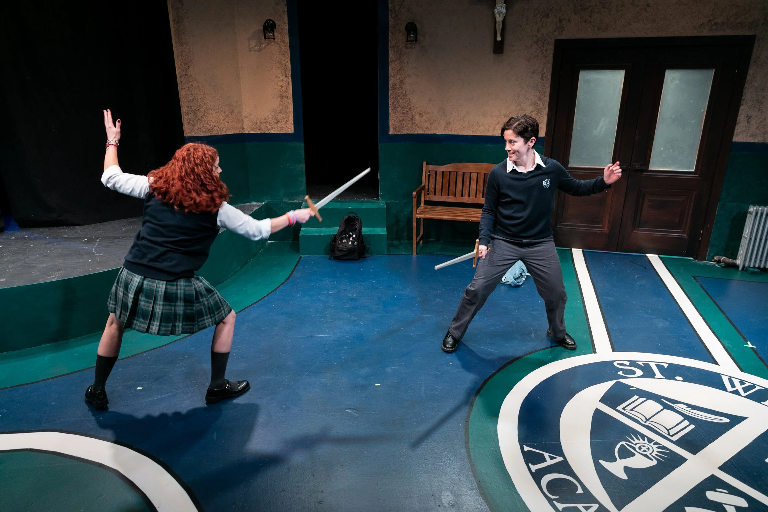 Leah Nicole Raymond and Stacey Raymond in Mercutio Loves Romeo Love Juliet Loves by Gina Femia, directed by Scott Ebersold, Boomerang Theatre Company, Gural Theatre of ART/NY 2024