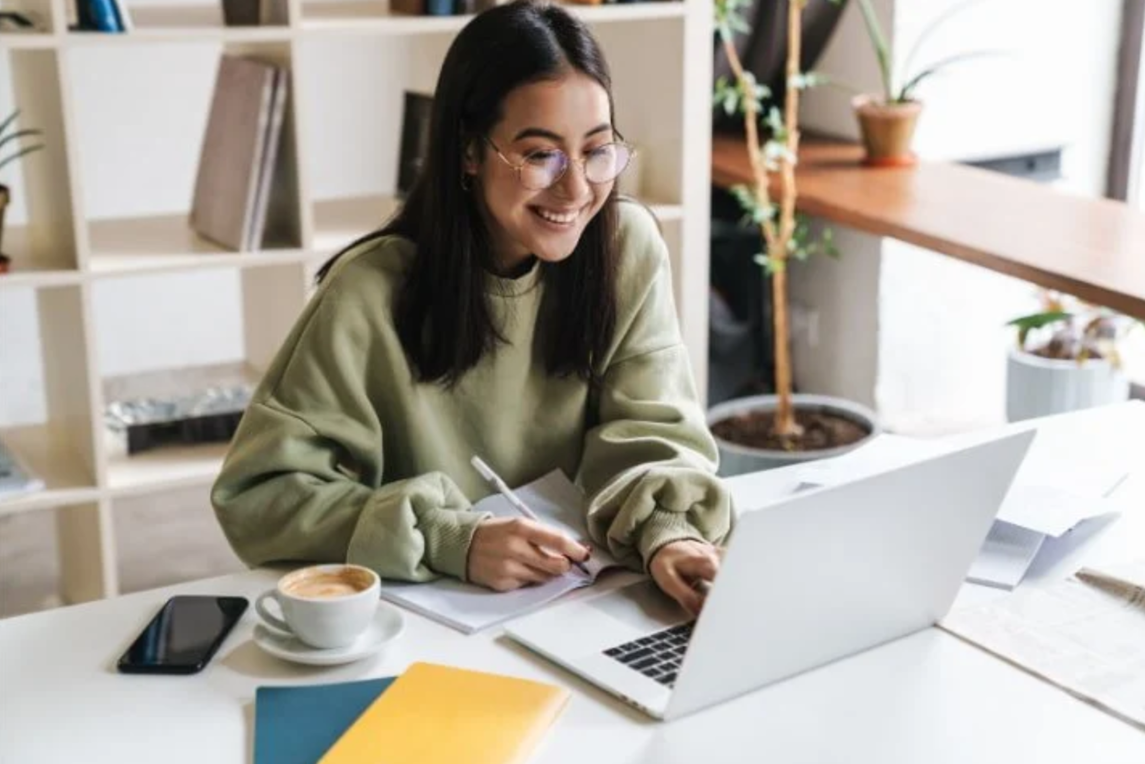 a girl in online therapy