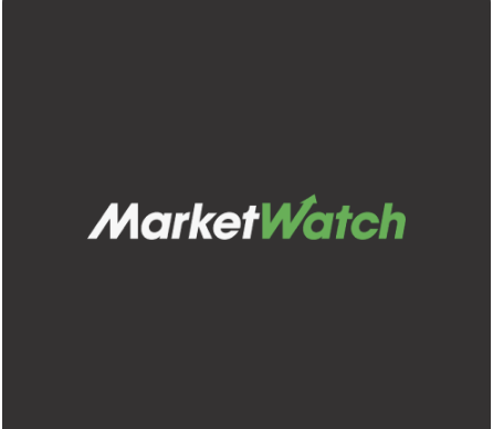 Market Watch logo in white letters on dark green background