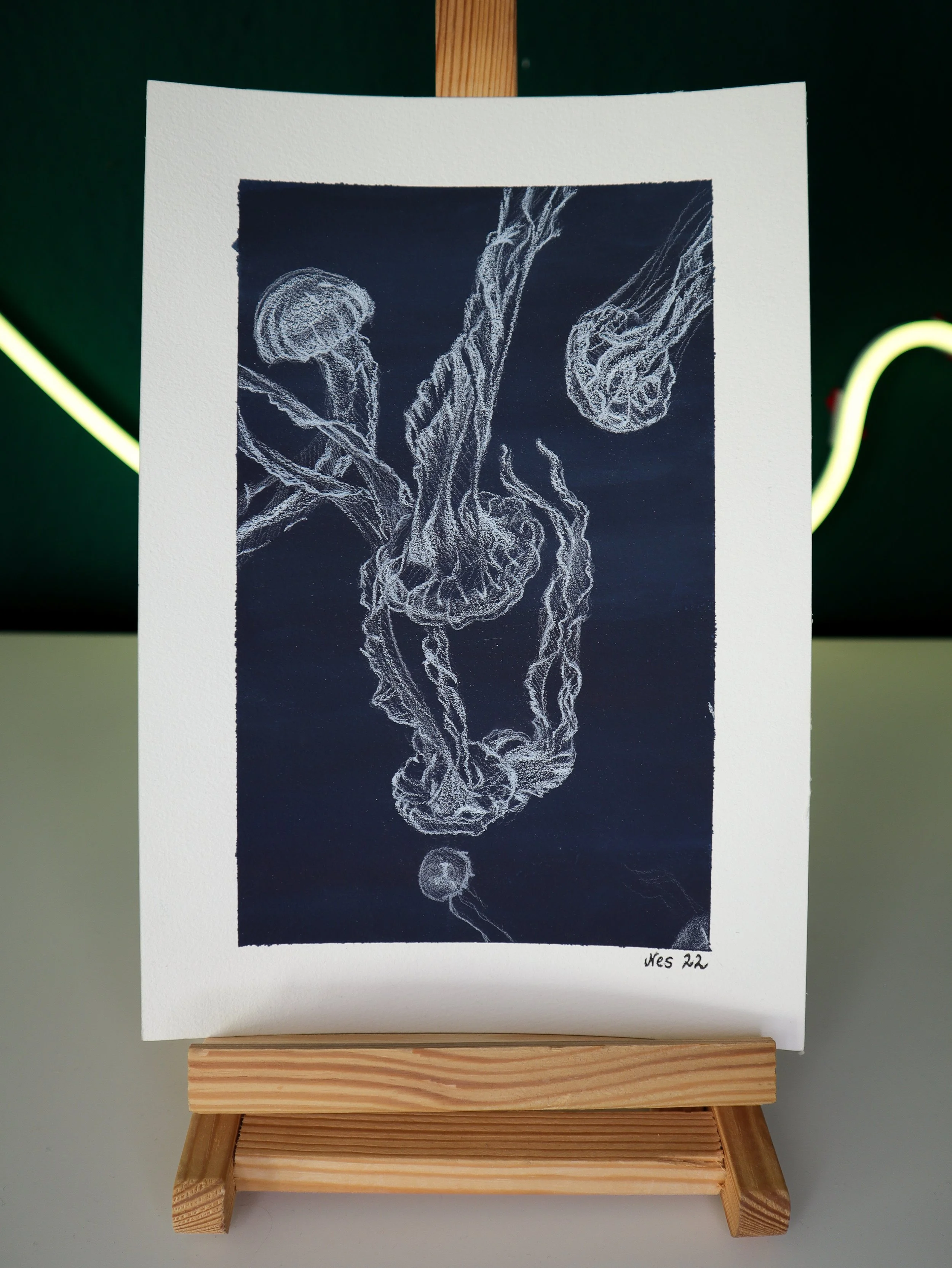 "Quallen in der Tiefsee" - Originalkunstwerk