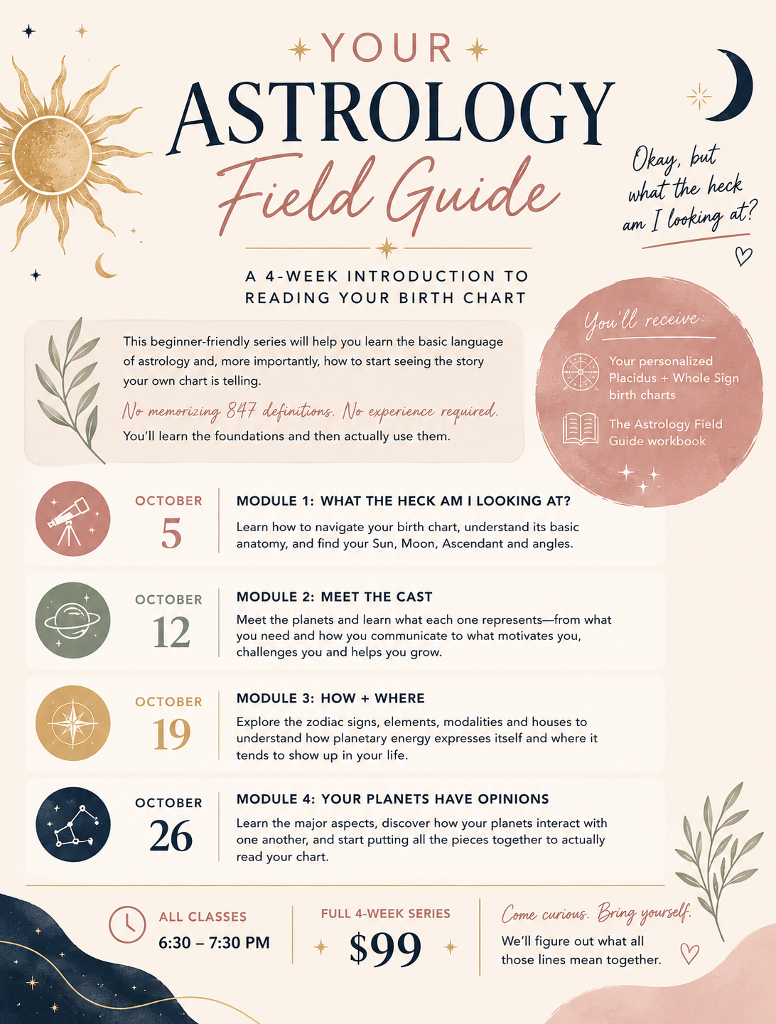 Your Astrology Field Guide: 4-Week Live Series