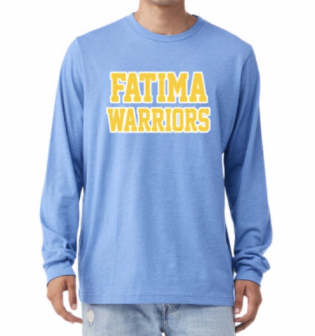 Long Sleeve Fatima Warriors T Shirt (multiple colors, dry-fit and cotton)