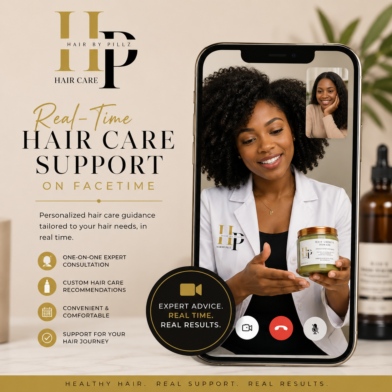 Real-Time Hair Care Support on FaceTime