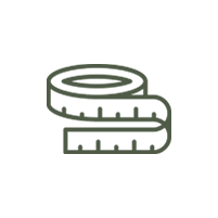 Illustration of a rolled-up measuring tape
