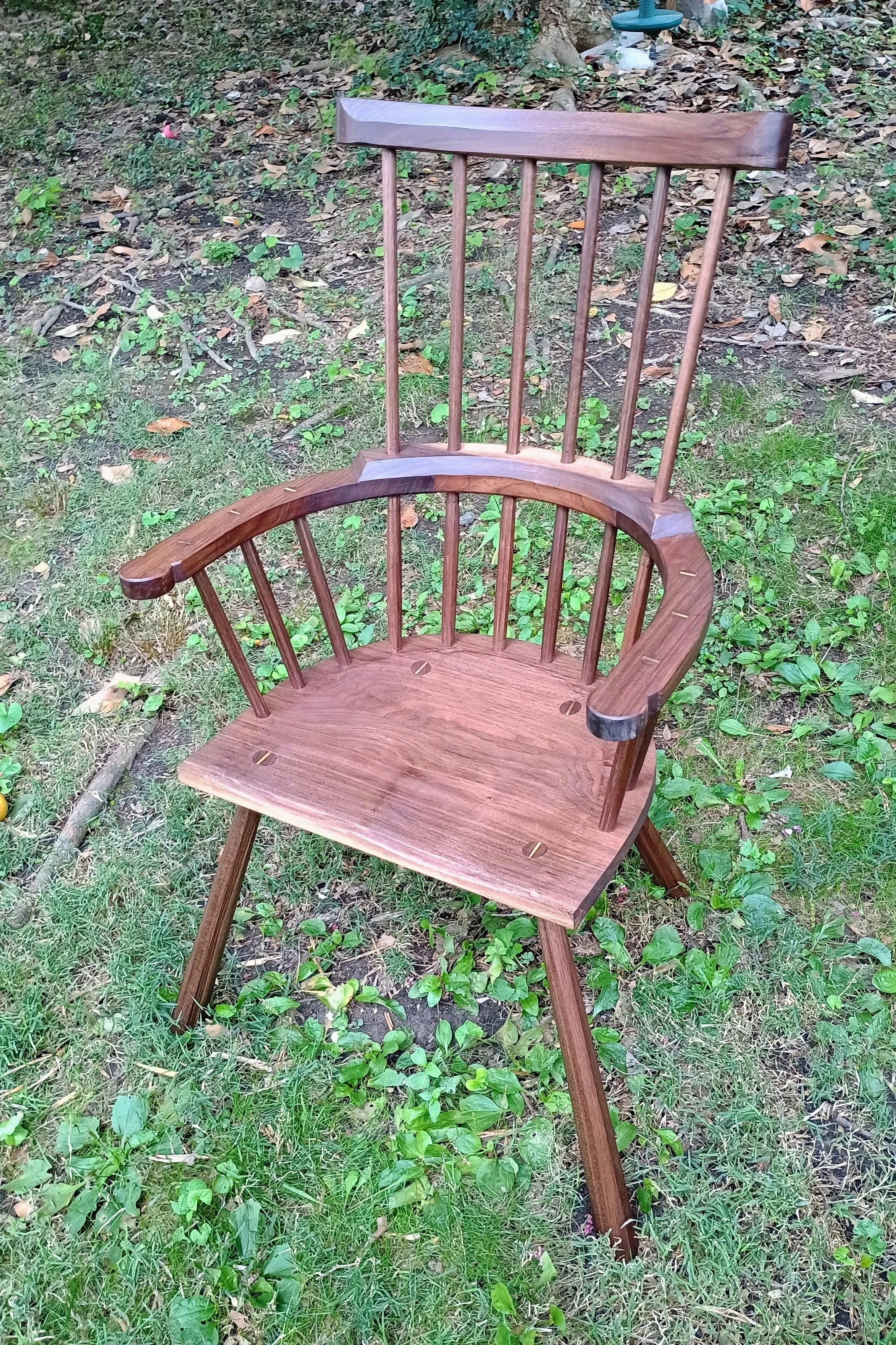 Walnut armchair