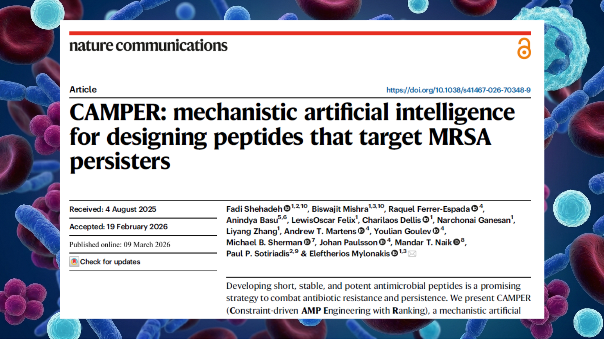 CAMPER: mechanistic artificial intelligence for designing peptides that target MRSA persisters