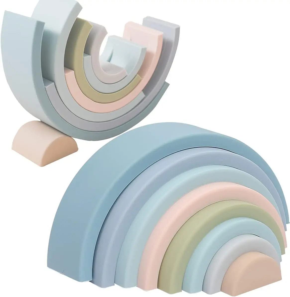 Stacking Silicone Toy Rainbow
