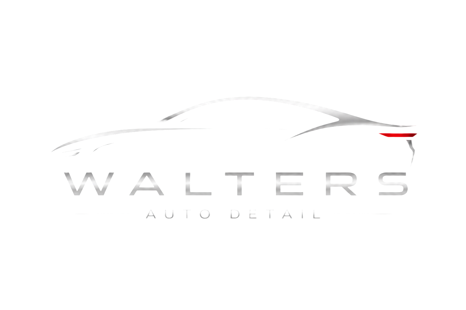 Logo for Walters Auto Detail featuring a minimalist silver car silhouette and the company's name.