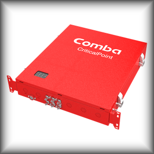 Comba CriticalPoint UHF/VHF bi-directional amplifier installed by A/Coe for certified emergency responder communications.