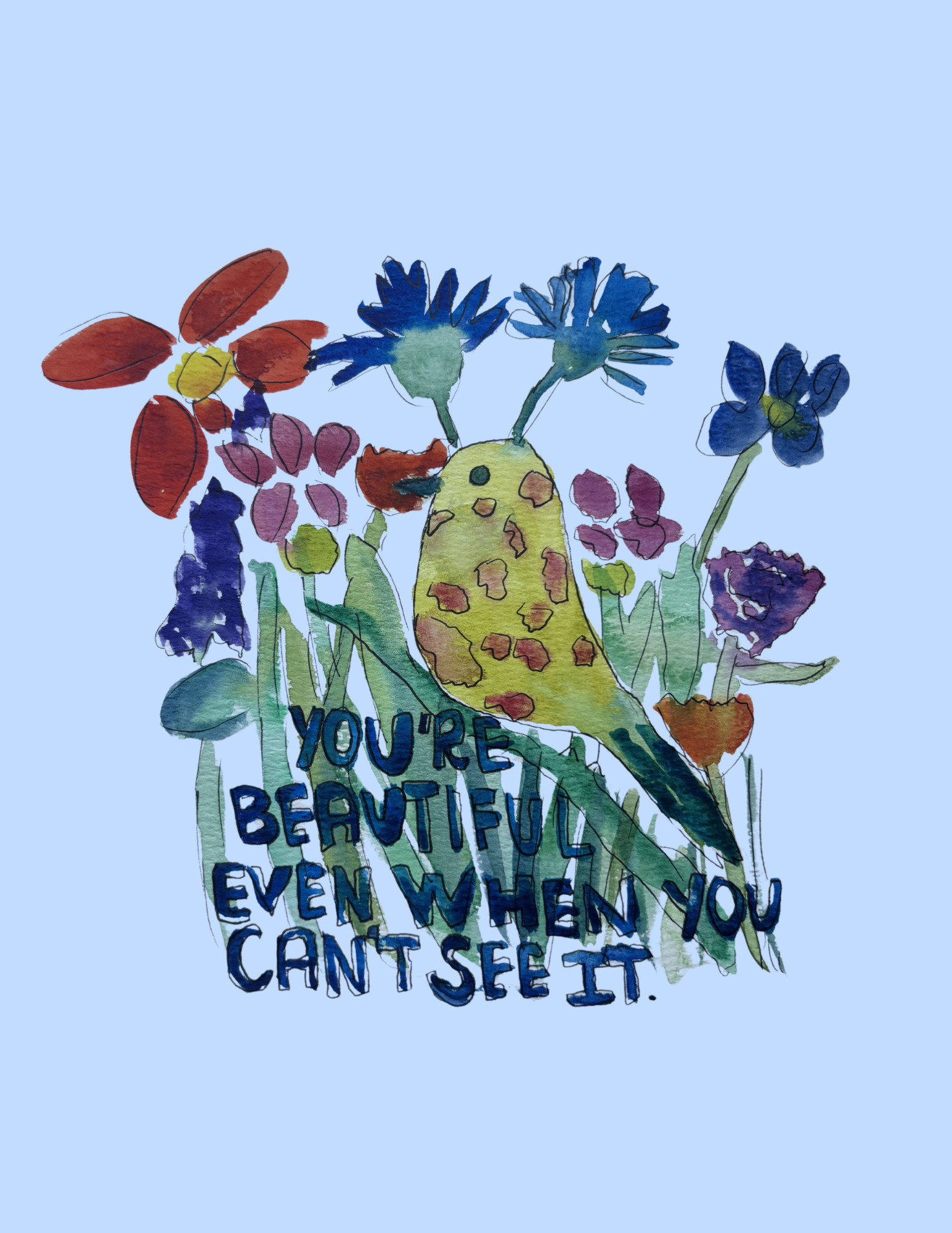 You're Beautiful Even When You Can't See It (YBEWUCSI) Large Print
