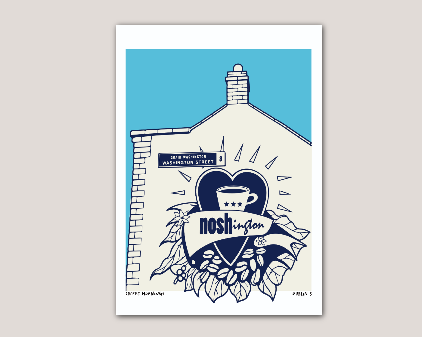 NOSHINGTON DUBLIN 8 ART PRINT